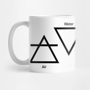 Air Fire Water Earth Four Elements Greek Triangle Symbols Mug